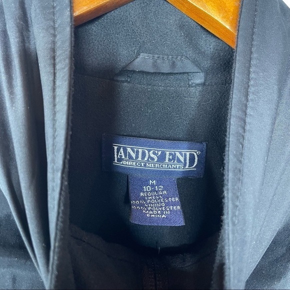Lands’ End Black Windbreaker Jacket Medium - Picture 3 of 5